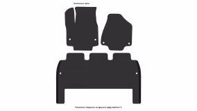 Interior mats for the Chrysler Pacifica (RU) 2016-… II generation US Minivan 7-seater - Фото 5
