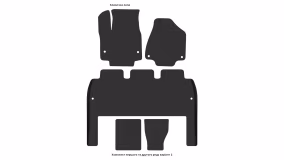 Interior mats for the Chrysler Pacifica (RU) 2016-… II generation US Minivan 7-seater - Фото 7
