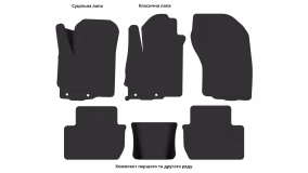 Interior mats for the Citroen C-Crosser 2007-2013 EU Crossover - Фото 4