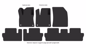 Interior mats for the Citroen C4 Grand Picasso 2013-2018 II generation EU Minivan pre-restyling 7-seater - Фото 5