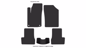 Interior mats for the Citroen C3 2009-2016 II generation EU Hatchback - Фото 3