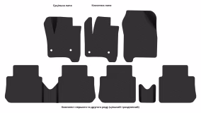 Interior mats for the Citroen C3 Picasso 2008-2017 I generation EU Minivan - Фото 2