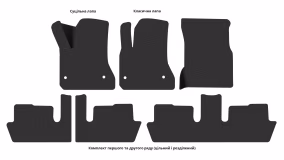 Interior mats for the Citroen C4 Grand Picasso 2006-2013 I generation EU Minivan 7-seater - Фото 5