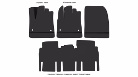 Interior mats for the Citroen Berlingo Multispace XL (K9) 2018-… III generation EU Minivan 7-seater - Фото 5