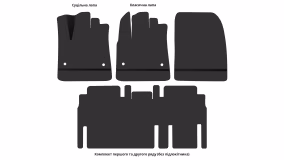 Interior mats for the Citroen Berlingo Multispace XL (K9) 2018-… III generation EU Minivan 7-seater - Фото 6
