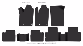 Interior mats for the Citroen Berlingo (M49) 1996-2010 I generation EU Minivan 5-seater - Фото 3