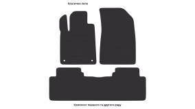 Interior mats for the Citroen C5 (DC) 2000-2008 I generation EU Liftback - Фото 3