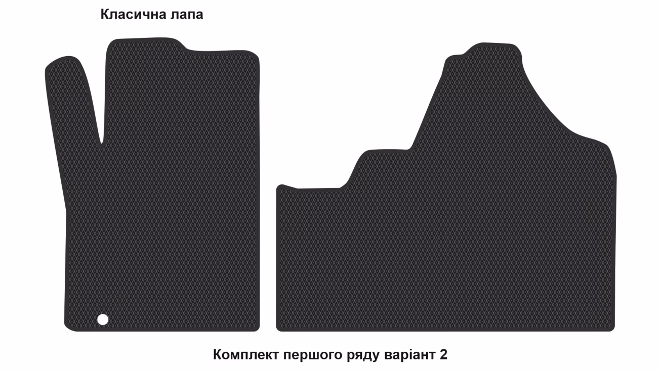 Interior mats for the Citroen Jumpy 2007-2016 II generation EU VAN 4-door 8-seater - Фото 3