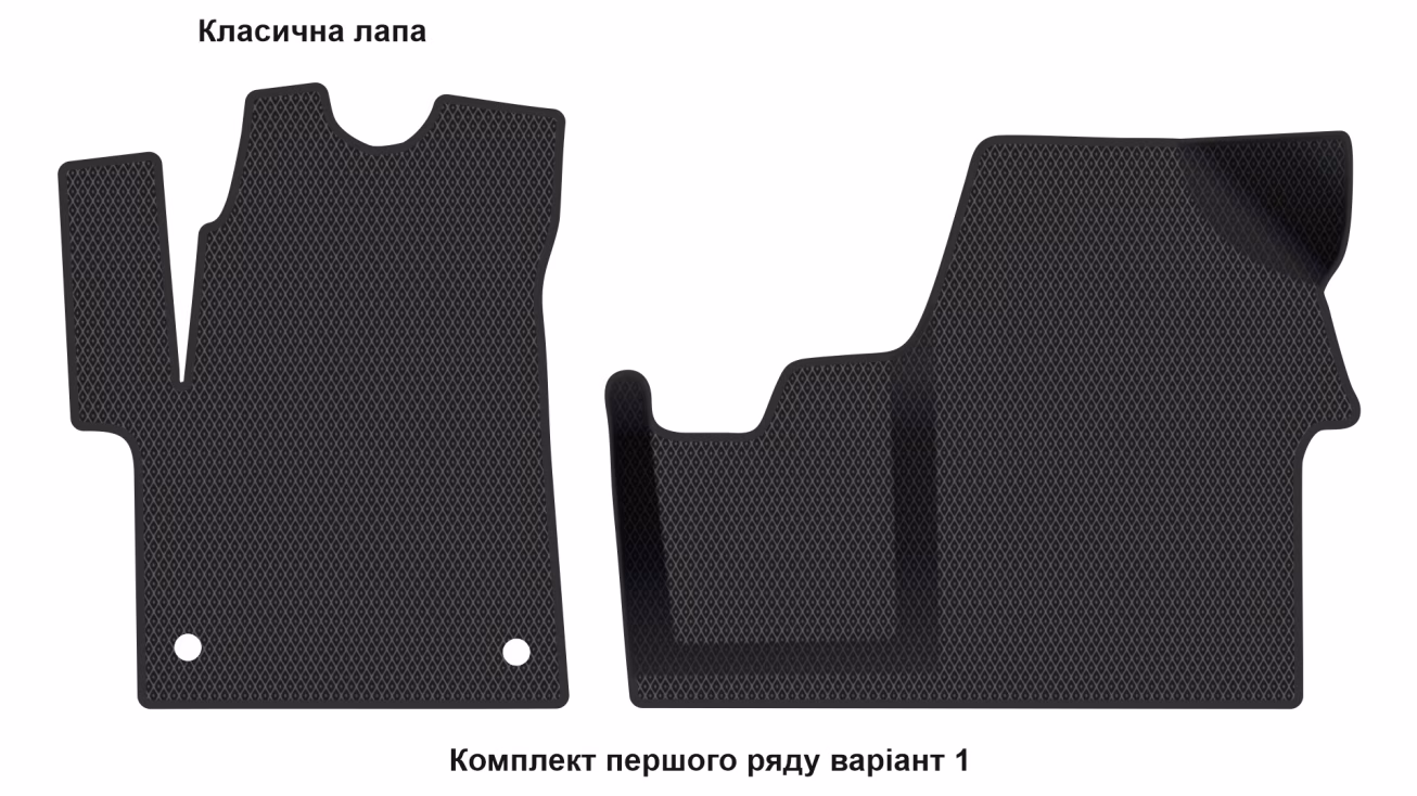 Interior mats for the Citroen Jumpy (K0) 2016-… III generation EU VAN - Фото 2