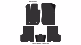 Interior mats for the Dacia Logan MCV 2004-2008 I generation EU Universal pre-restyling 7-seater - Фото 6