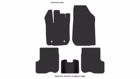 Interior mats for the Dacia Logan MCV 2012-2022 II generation EU Universal - Фото 4