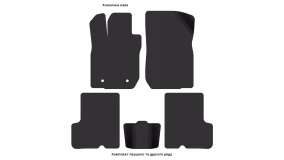 Interior mats for the Dacia Logan MCV 2008-2012 I generation EU Universal restyling 7-seater - Фото 7