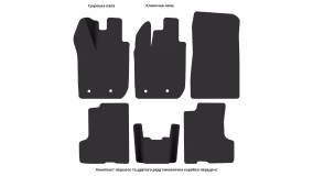 Interior mats for the Dacia Duster (HM) 2018-2024 II generation EU Crossover - Фото 5