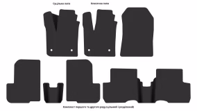 Interior mats for the Dacia Lodgy 2012-… I generation EU Minivan 5-seater - Фото 3
