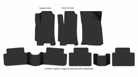 Interior mats for the Daewoo Lanos 1998-2019 I generation UA Sedan - Фото 3