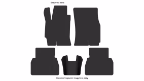 Interior mats for the Daewoo Leganza (V100) 1997-2008 I generation EU Sedan - Фото 3