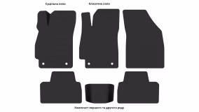 Interior mats for the Daewoo Nubira (J100) 1997-1999 I generation EU Sedan - Фото 3