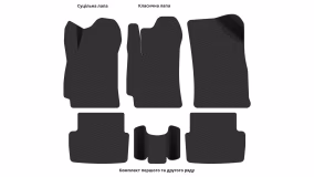 Interior mats for the Daewoo Lanos T150 1998-2008 I generation EU Sedan - Фото 3