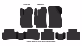 Interior mats for the Daewoo Sens 2000-2017 I generation EU Sedan - Фото 3