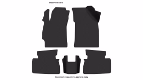 Interior mats for the Daewoo Nubira (J150) 1999-2003 II generation EU Universal - Фото 2