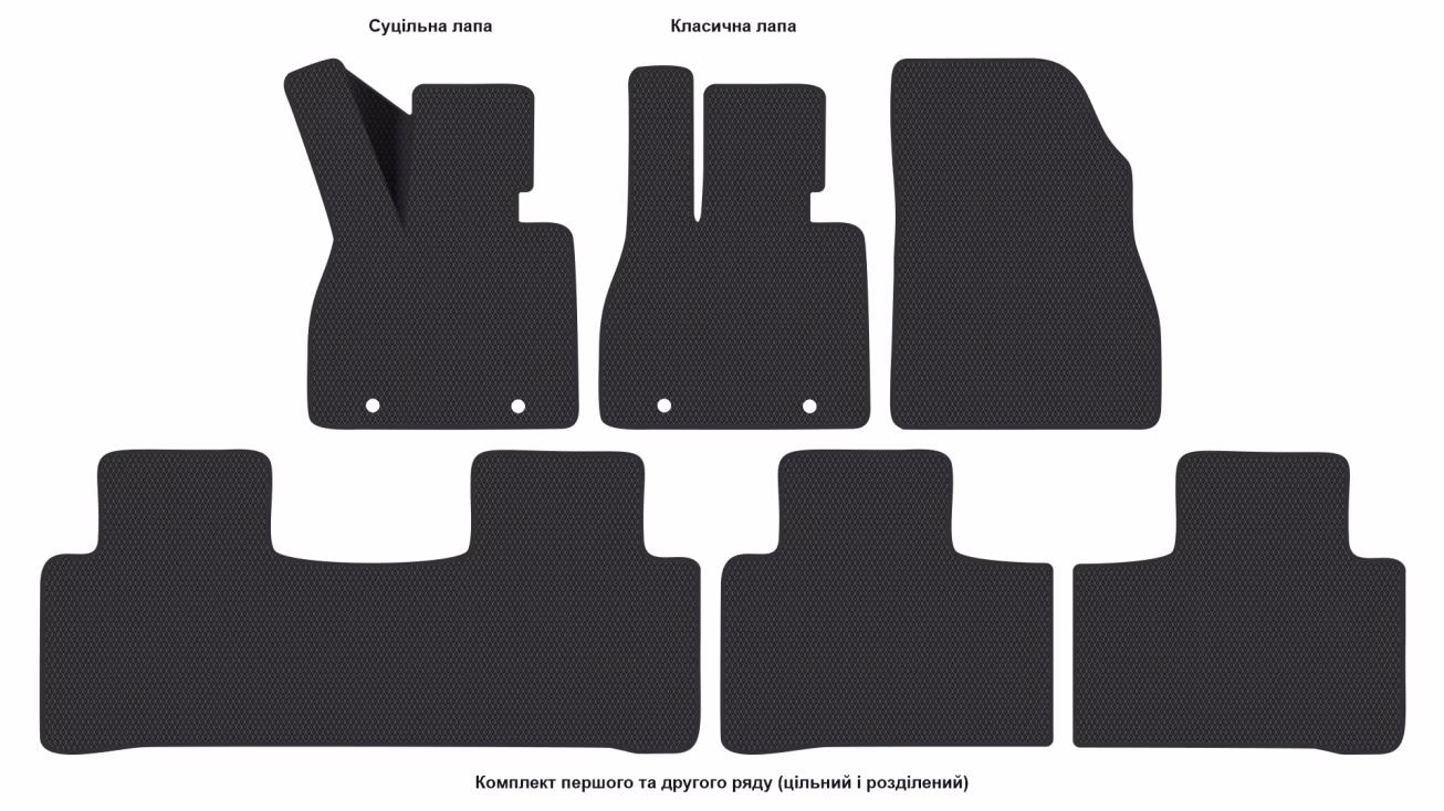 Interior mats for the Denza Denza N7 2023-… I generation CN Crossover Electro - Фото 2