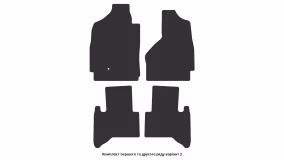 Interior mats for the Dodge Ram 1500 2002-2009 III generation US Pickup 4-door Quad Cab - Фото 2