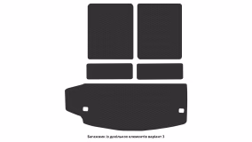 Interior mats for the Dodge Durango (WK2) 2010-2014 III generation US Crossover pre-restyling 7-seater - Фото 3