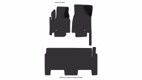 Interior mats for the Dodge Grand Caravan 2010-2020 V generation US Minivan restyling 8-seater - Фото 6
