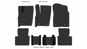 Interior mats for the Dodge Durango (WK2) 2014-… III generation US Crossover restyling 6-seater - Фото 2
