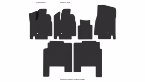 Interior mats for the Dodge Grand Caravan 2010-2020 V generation EU Minivan restyling 7-seater - Фото 6