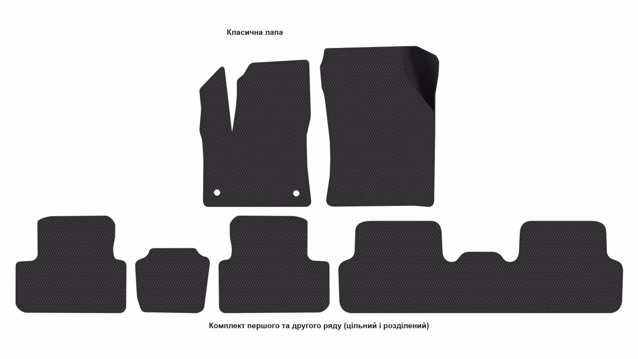 Interior mats for the DS 7 Crossback 2017-… I generation EU Crossover - Фото 2