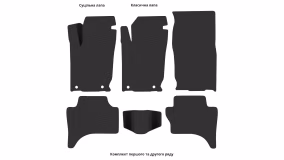 Interior mats for the Fiat Fullback 2018-… I generation EU Pickup 4-door Double Cab - Фото 2