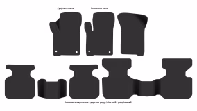 Interior mats for the Fiat Freemont 2011-2016 I generation EU Crossover 7-seater - Фото 5