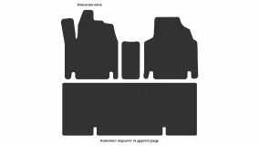 Interior mats for the Fiat Scudo (220) 1995-2007 I generation EU VAN - Фото 2