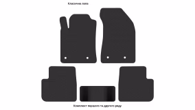 Interior mats for the Fiat Bravo 2007-2016 II generation EU Hatchback 3-door - Фото 2