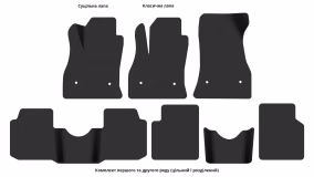 Interior mats for the Fiat 500L 2012-2022 I generation EU Minivan - Фото 3