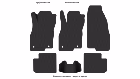 Interior mats for the Fiat Grande Punto (199) 2005-2018 III generation EU Hatchback 5-door - Фото 3