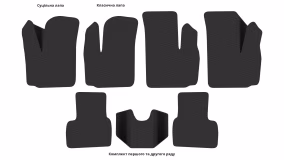 Interior mats for the Fiat Doblo 2000-2010 I generation EU Minivan - Фото 4