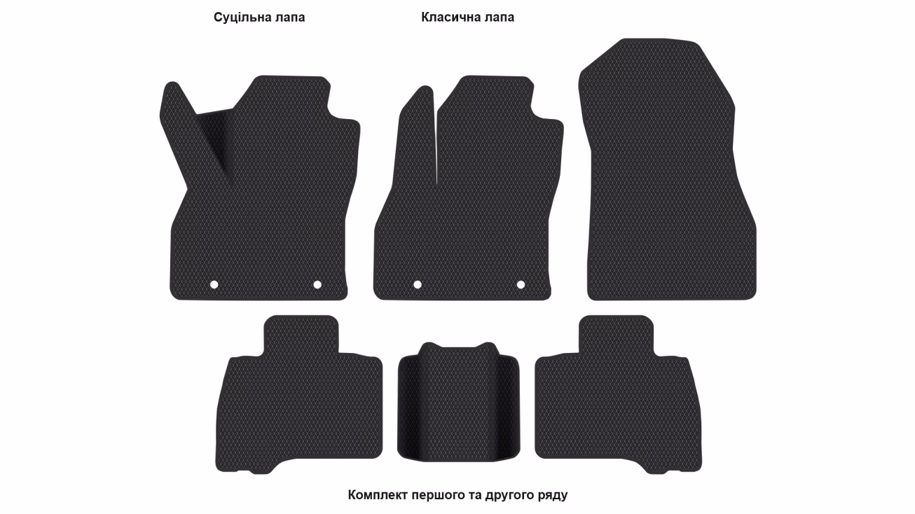 Interior mats for the Fiat Fiorino Qubo 2008-… III generation EU Minivan - Фото 2