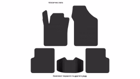 Interior mats for the Fiat Stilo 2001-2008 I generation EU Universal - Фото 3