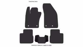 Interior mats for the Fiat Tipo (356) 2015-… II generation EU Hatchback - Фото 2