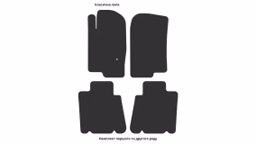 Interior mats for the Ford Explorer 2001-2006 III generation US Crossover 5-door 7-seater - Фото 2