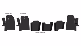 Interior mats for the Ford Transit Custom 2012-2023 I generation EU VAN - Фото 2