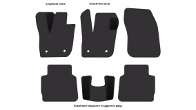 Interior mats for the Ford Fusion 2016-2020 II generation US Sedan restyling Hybrid - Фото 3