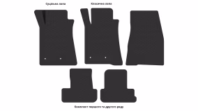 Interior mats for the Ford Mustang (S197) 2009-2014 V generation US Cabriolet restyling - Фото 3