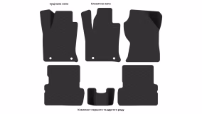 Interior mats for the Ford Focus (C170) 2001-2004 I generation EU Hatchback restyling 3-door - Фото 2