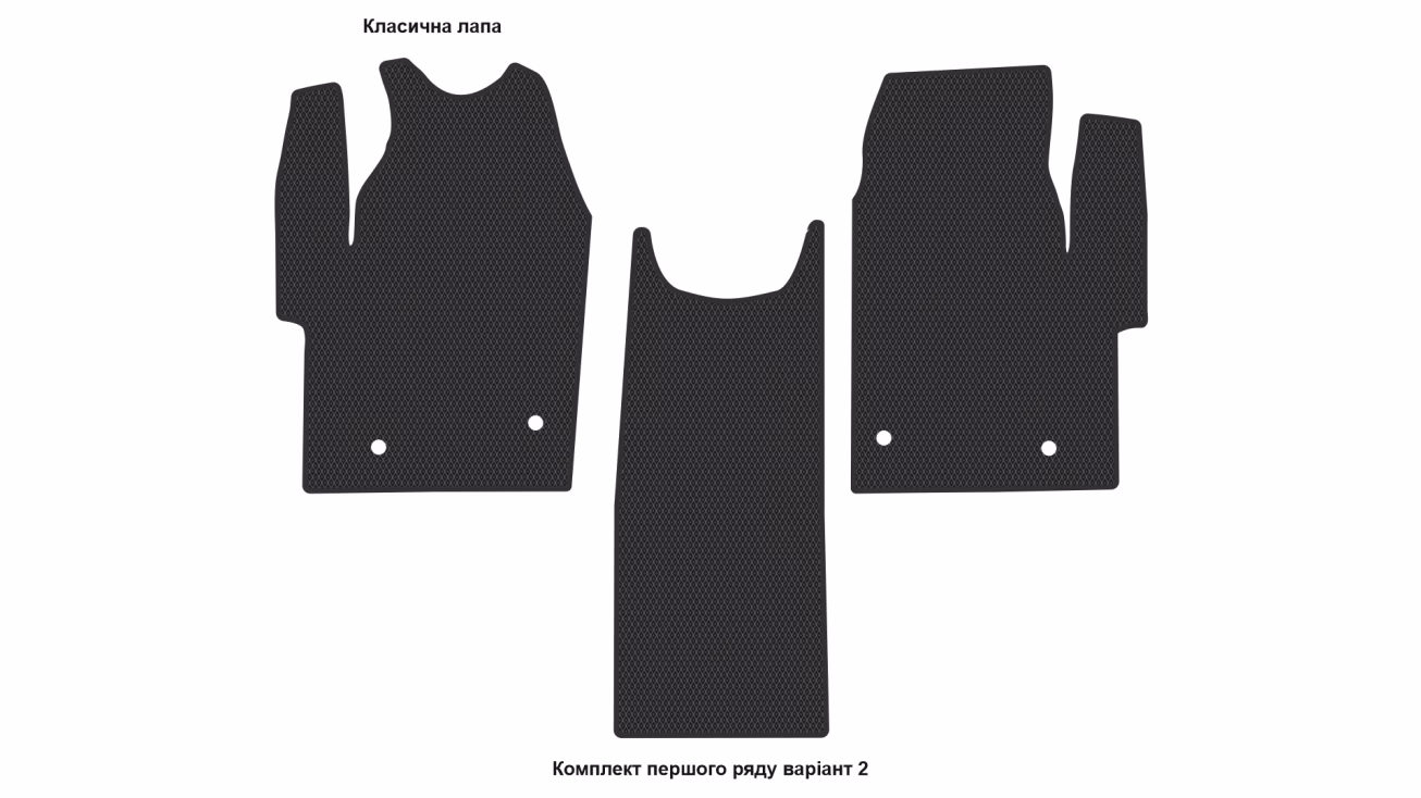 Interior mats for the Ford Transit Custom 2023-… II generation EU VAN 4-door 8/9-seater Short - Фото 3