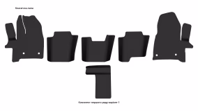 Interior mats for the Ford Tourneo Custom 2012-2023 I generation EU VAN 5-door 8-seater - Фото 2