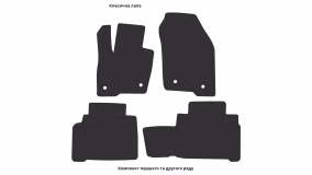 Interior mats for the Ford Galaxy (CK) 2015-2023 III generation EU Minivan 7-seater - Фото 5