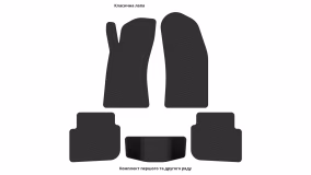 Interior mats for the Ford Sierra 1987-1990 II generation EU Sedan pre-restyling - Фото 3